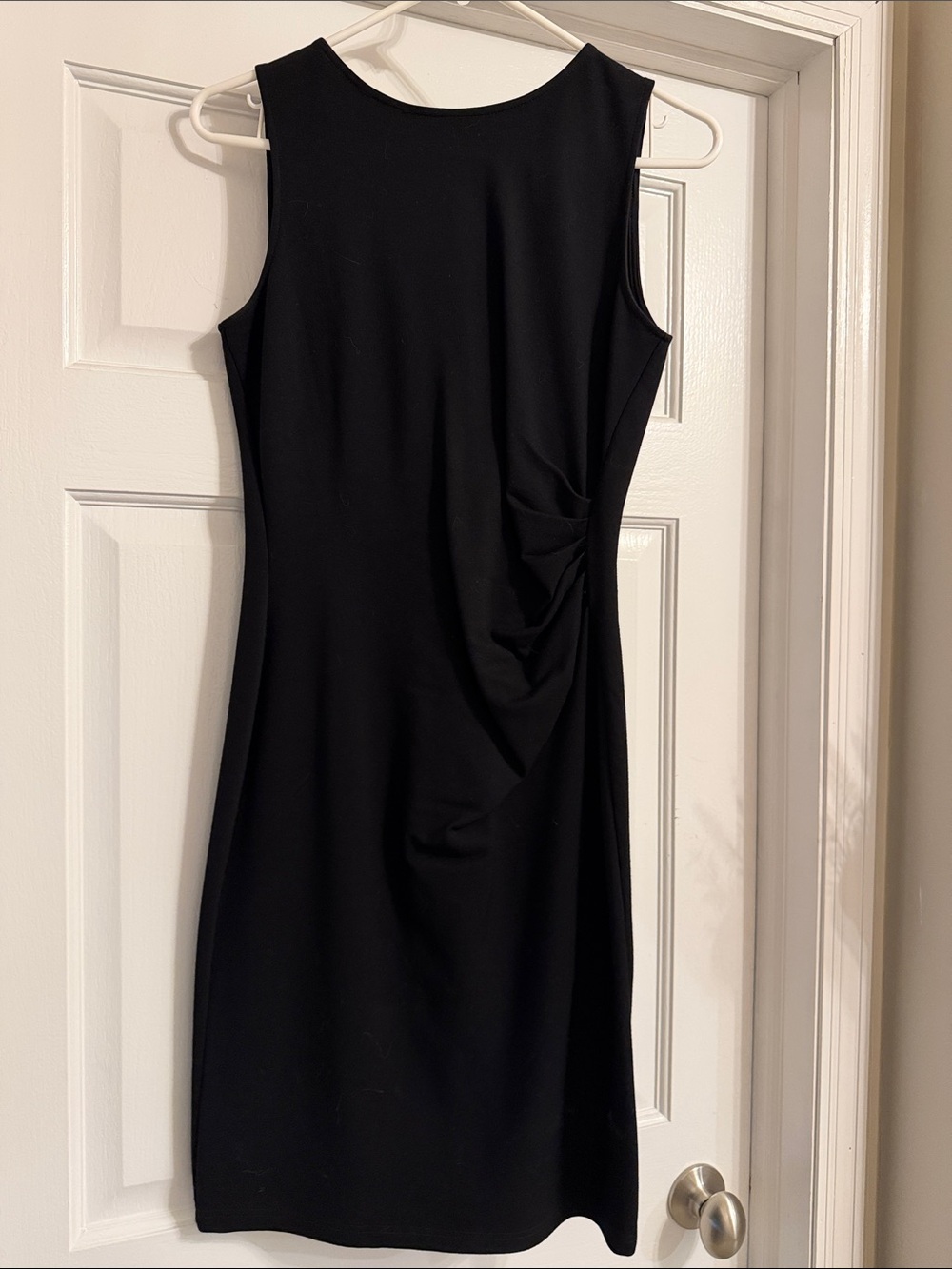 Kenneth Cole New York Black Sleeveless Midi Sheath Dress